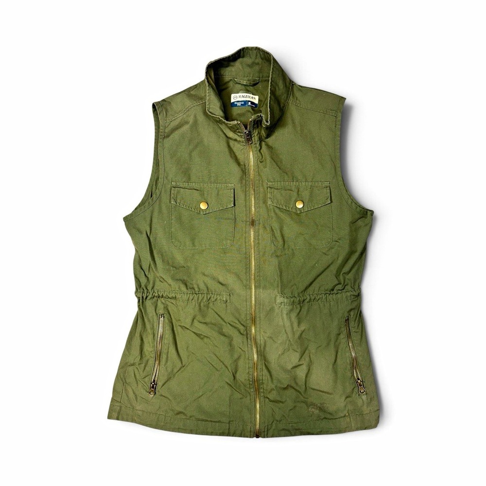 Magellan Outdoors Classic Fit Women's Full Zip Utility Vest Pockets Size Medium